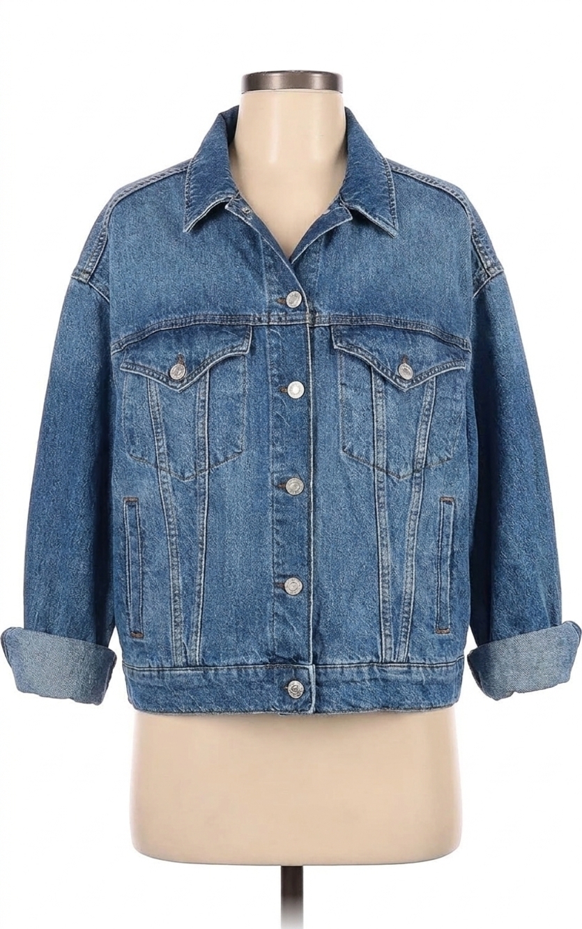 NEW FRAME le oversized long sleeve jacket in stearnlee